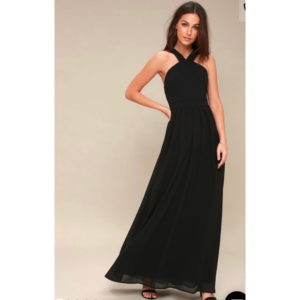 Air of Romance Black Maxi Dress